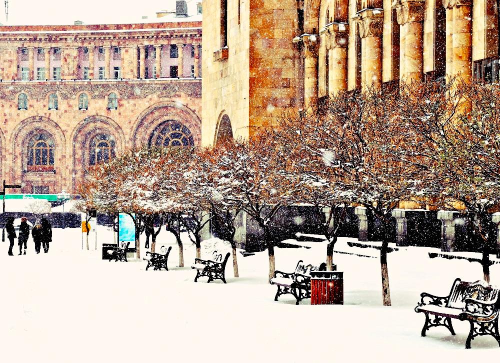 snow yerevan, armenia