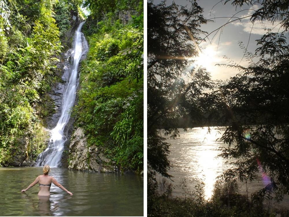 than thip waterfall mekong river thailand laos sangkhom nong khai