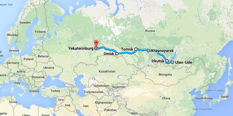 Trans-Siberian route