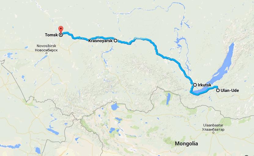 Trans-Siberian route