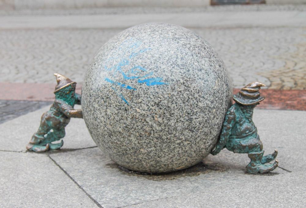 gnomes in Wroclaw, Poland