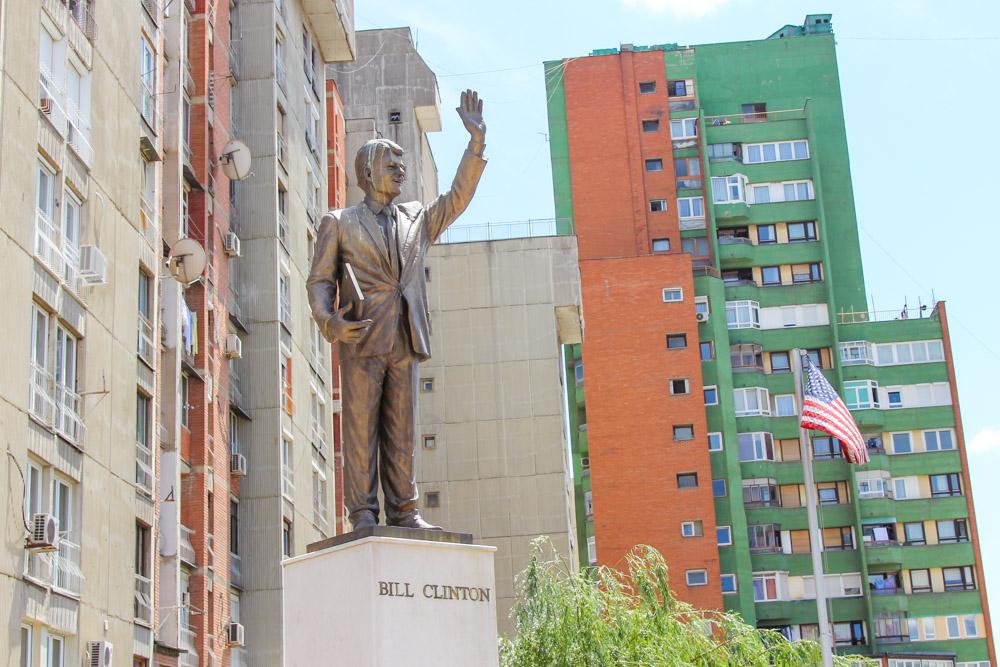 Bill Clinton statue in Pristina, Kosovo