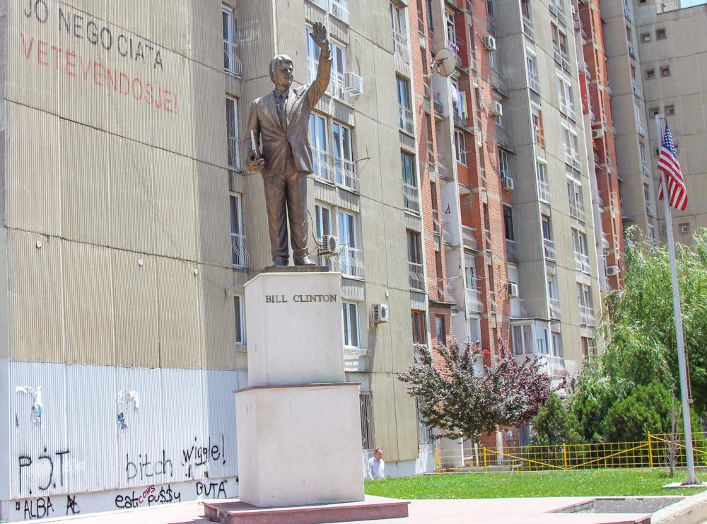 Bill Clinton statue in Pristina, Kosovo