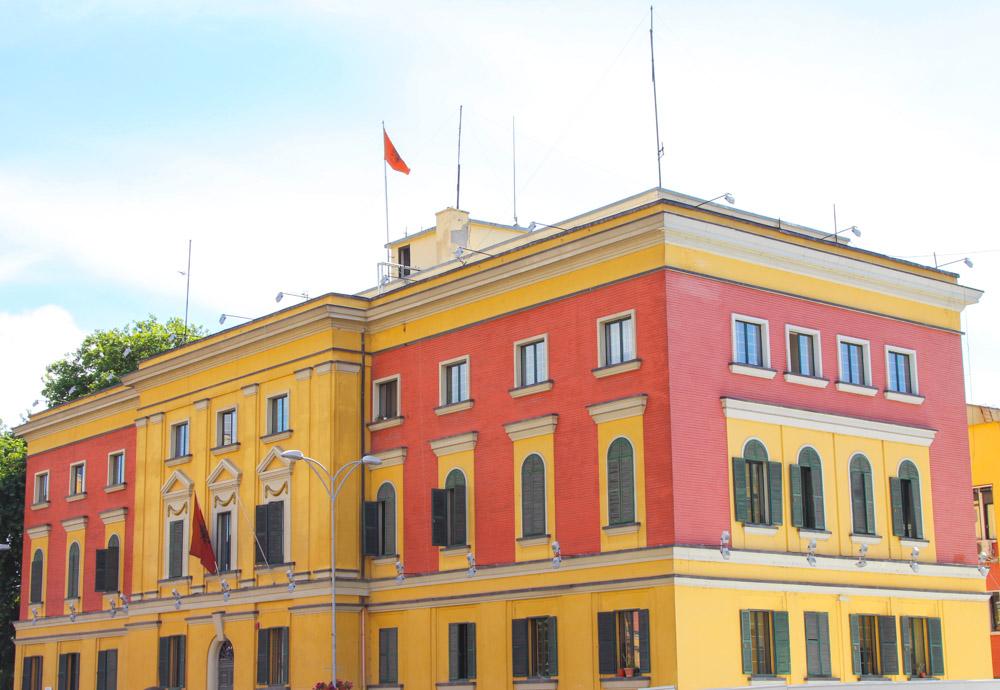 downtown Tirana, Albania