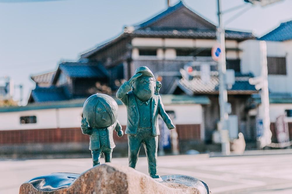 Mizuki Shigeru Ge Ge Ge no Kitaro manga Sakaiminato statues