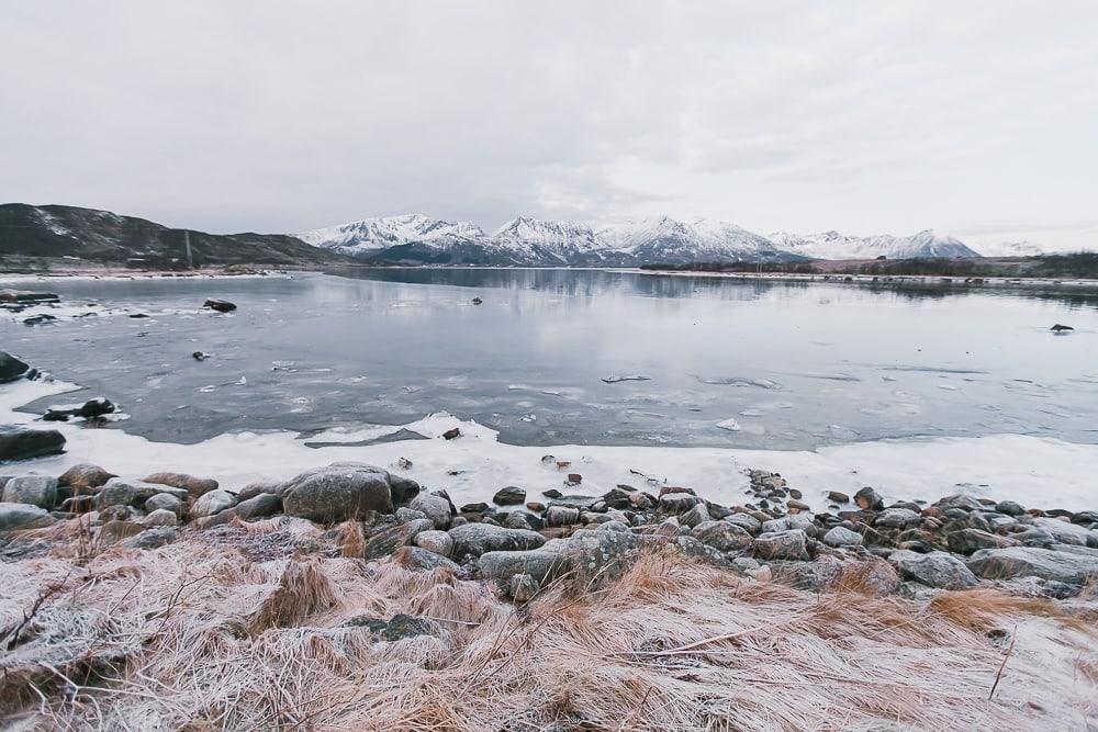 andøya vesterålen national scenic route norway in winter